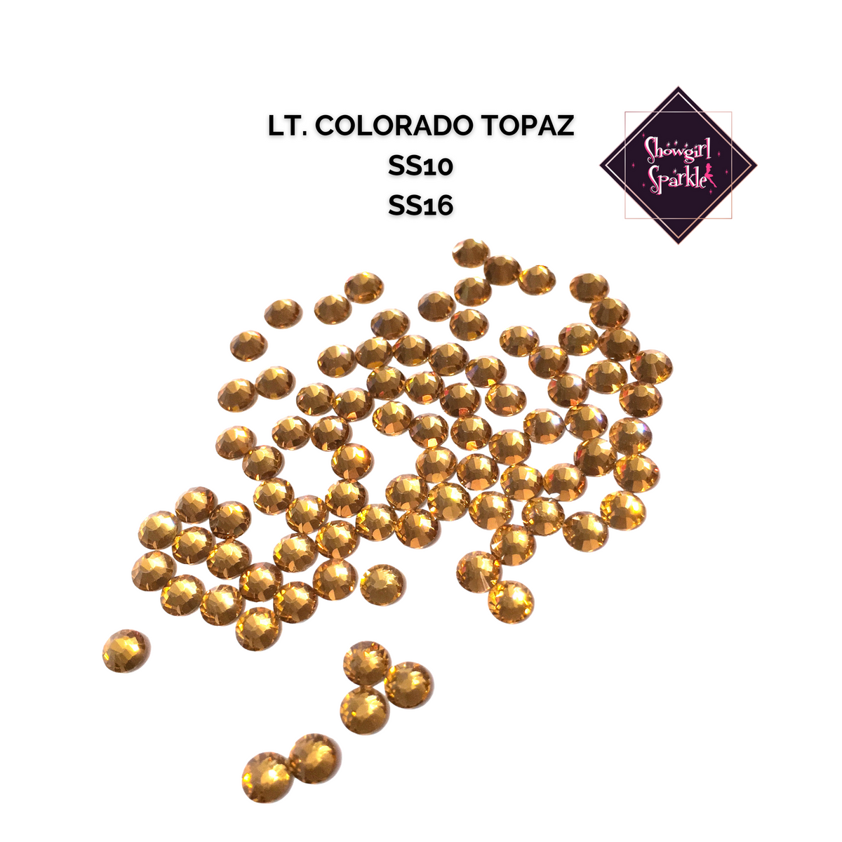 Light Colorado Topaz AB Glass Rhinestones