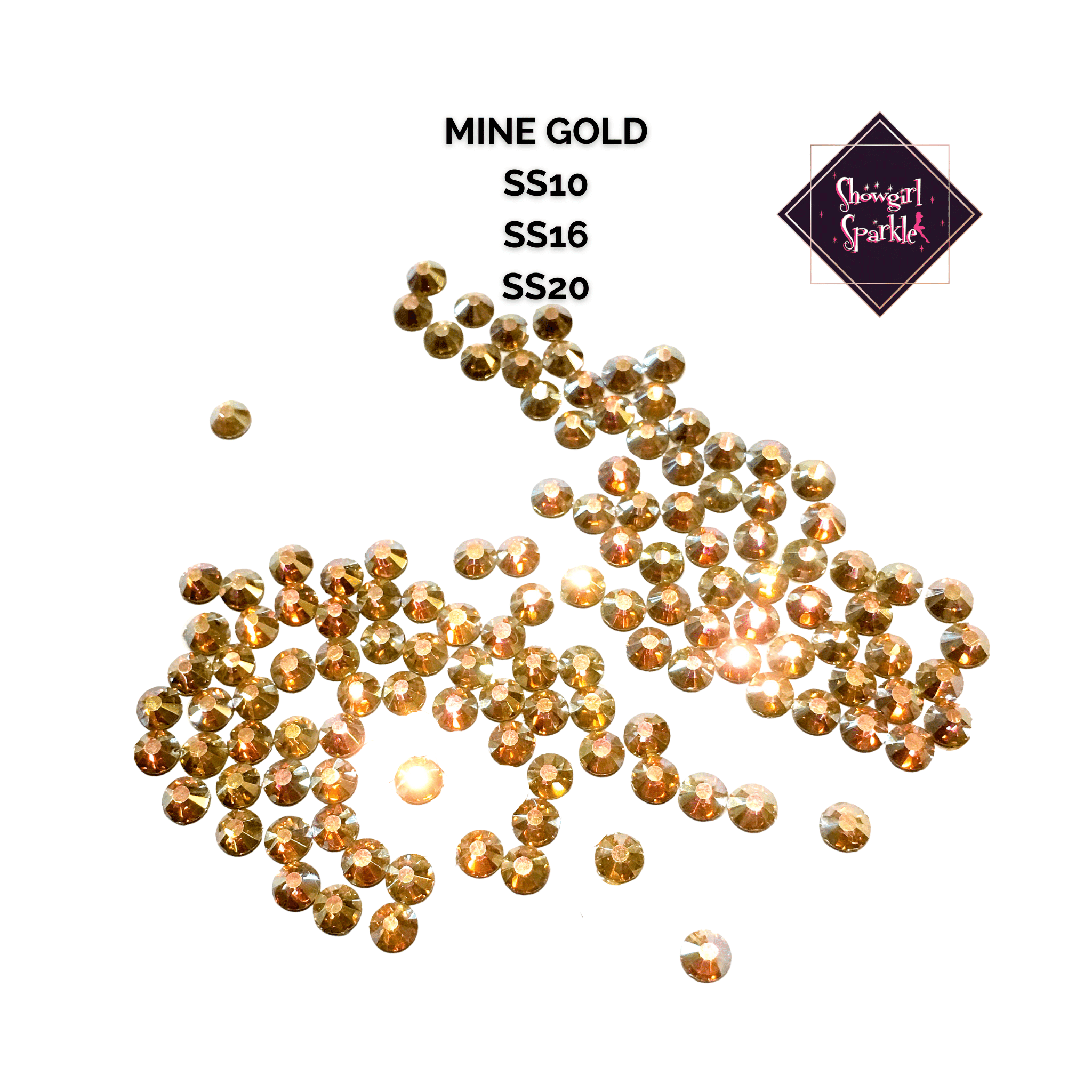 Gold Shadow Glass Rhinestones Wholesale Rhinestones Bulk Flatback