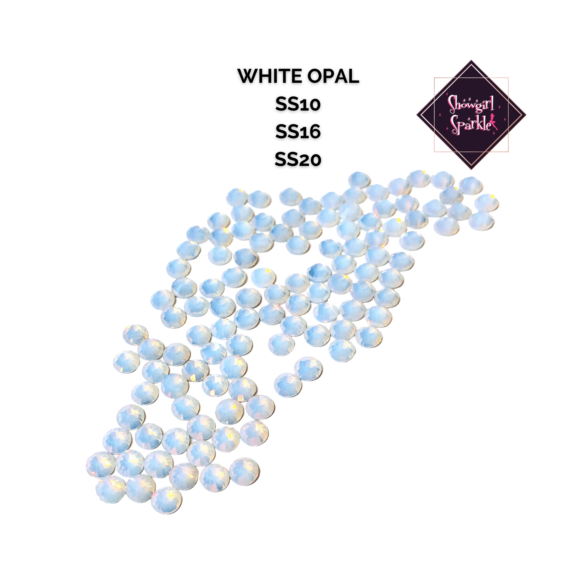 White opal rhinestones sale